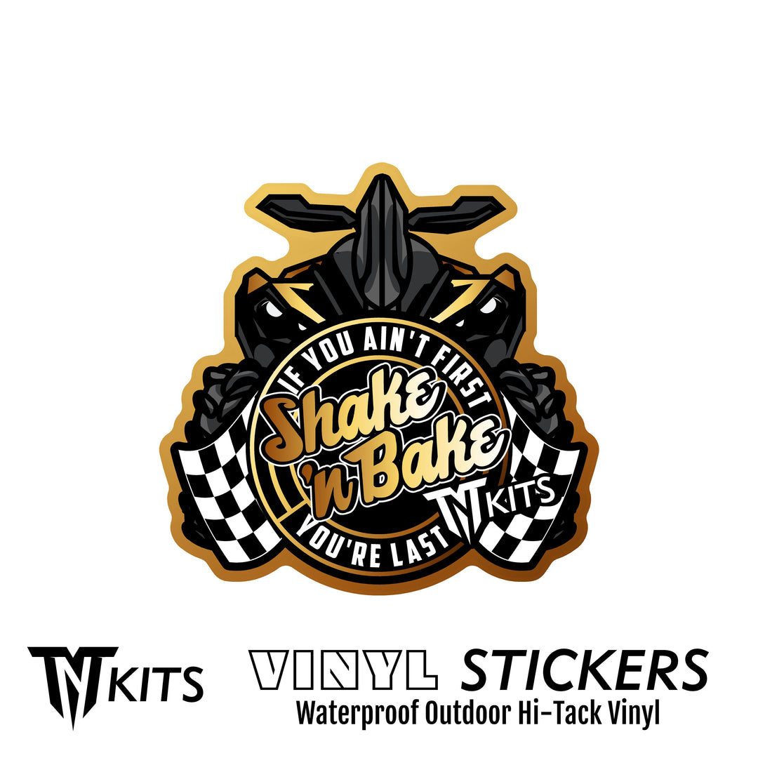 3in SHAKE ‘N BAKE Vinyl Waterproof Sticker UV Laminated
